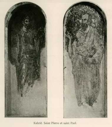 Οι απόστολοι Πέτρος και Παύλος (ψηφιδωτό στη Μονή της Χώρας, Κωνσταντινούπολη).