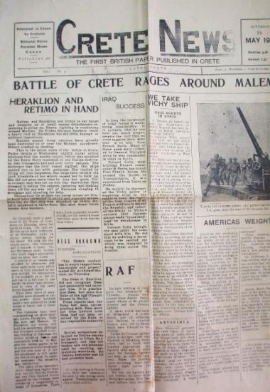 The first British paper published in Crete