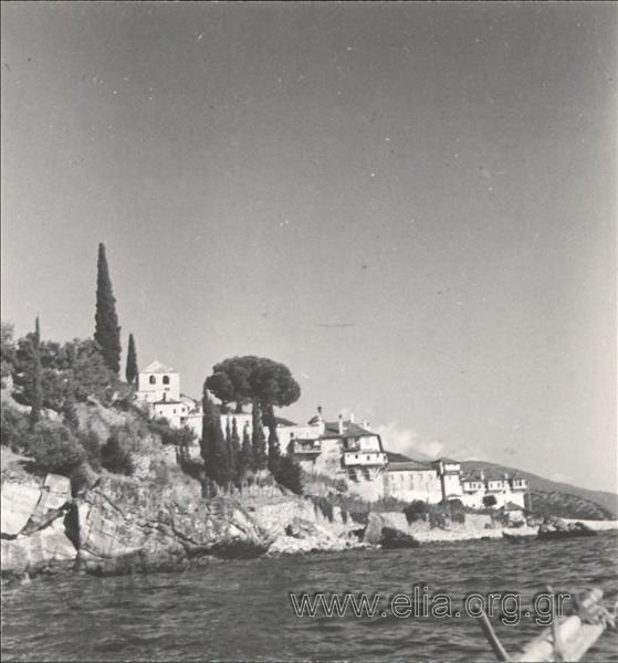 Dochiareiou Monastery, landscape by the sea.