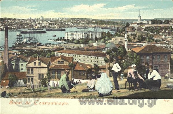 Salut de Constantinople. Corne d' or (Cassim Pacha).