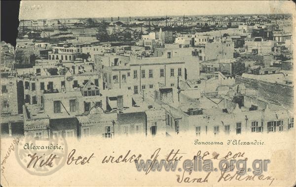 Alexandrie. Panorama d' Alexandrie.
