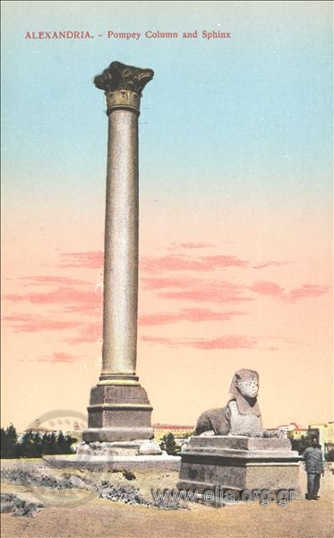 Alexandria. Pompey Column and Sphinx.