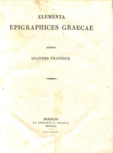Elementa Epigraphices Graecae