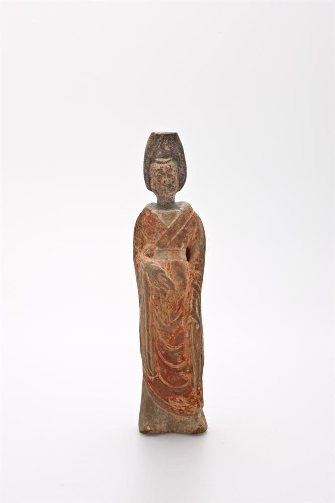 Figure of an official, cold painted earthenware