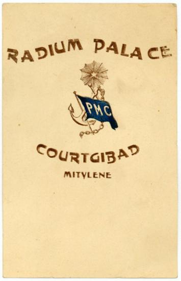 Κάρτα Radium Palace, Courtgibad Mitylene