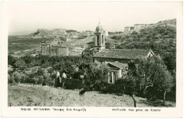 1 καρτ ποστάλ της Μυτιλήνης, άποψις από Κουρτζή