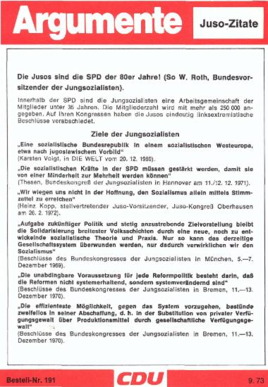 Die Jusos sind die SPD der 80er Jahre!- Ziele der Jungsozialisten
