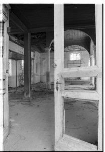 The Synagogue of Didimoticho, front entry and interior.