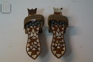 Wooden women's shoes (clogs) for the hammam