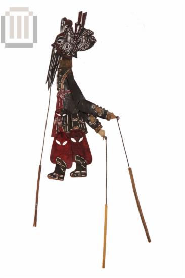 Chinese soldier figure shadow puppet