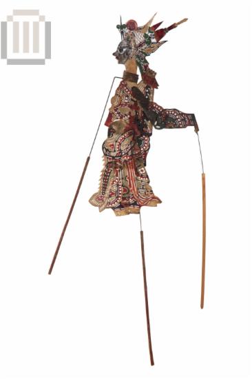 Chinese commander figure shadow puppet