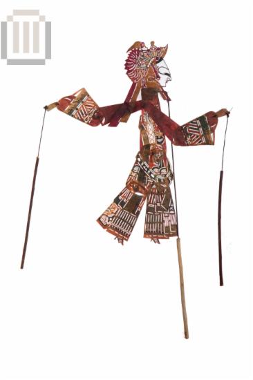 Woman chinese figure shadow puppet