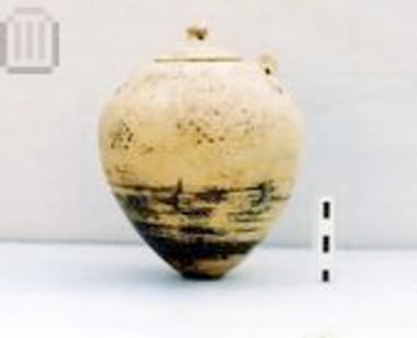 Pointed pyxis with lid