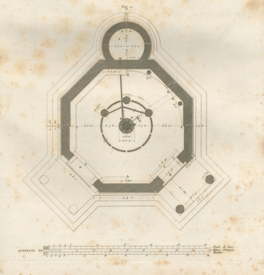 Κάτοψη του Υδραυλικού Ωρολογίου του Ανδρονίκου Κυρρήστου (Πύργου των Αέρηδων).