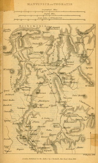Χάρτης της Μαντίνειας και της Τεγεάτιδας.