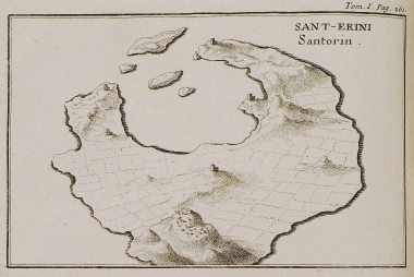 Χάρτης της Σαντορίνης.