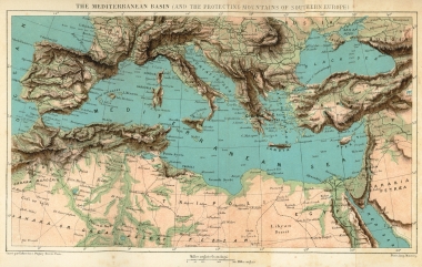 Χάρτης της Μεσογείου.