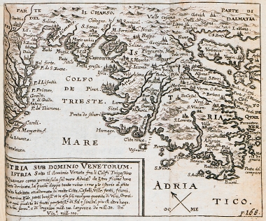 Χάρτης της χερσοννήσου της Ίστριας.