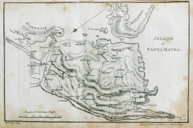 Χάρτης της Λευκάδας.