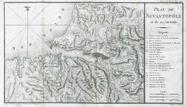 Χάρτης της Σεβαστούπολης και των περιχώρων της.
