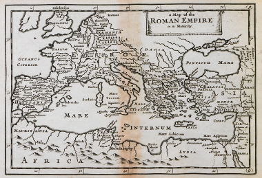 Χάρτης της Ρωμαϊκής Αυτοκρατορίας της ύστερης περιόδου.