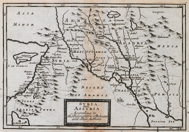Χάρτης της Συρίας και της Ασσυρίας σύμφωνα με τις περιγραφές του Κλαύδιου Πτολεμαίου και άλλες αρχαίες πηγές.