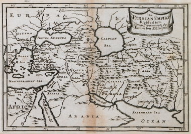 Χάρτης της Περσικής Αυτοκρατορίας την εποχή του Δαρείου Α΄.