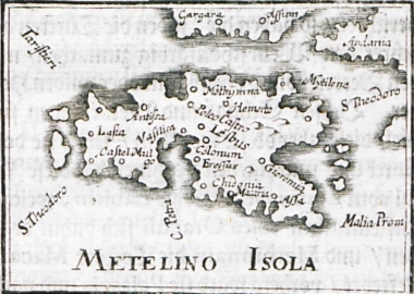Χάρτης της Λέσβου.