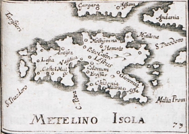 Χάρτης της Λέσβου.