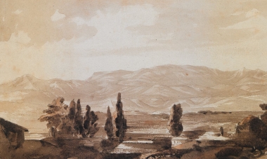 Η κοιλάδα της Σπάρτης από τον Μυστρά. 15 Οκτωβρίου 1810.