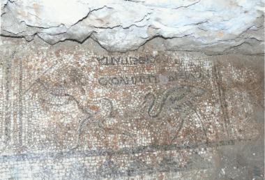 Detail of a mosaic floor from Amphissa