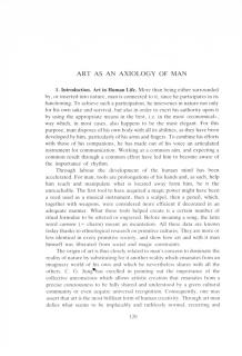 Art as an axiology of man