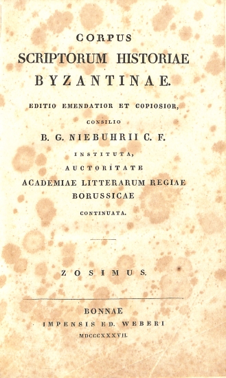 Corpus Scriptorum Historiae Byzantinae: Zosimus
