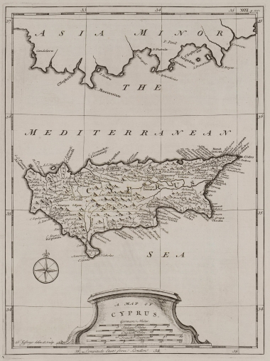 Χάρτης της Κύπρου.