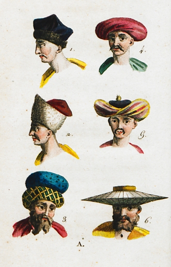 Καπέλα οθωμανών που δηλώνουν κοινωνική και επαγγελματική τάξη, καθώς και εθνοτική ομάδα.