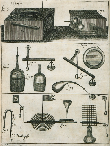 Μηχανές και άλλα αντικείμενα που χρησιμοποιούνταν σε χημικά πειράματα, όπως απομόνωση στοιχείων κτλ.