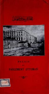 Palais du parlement ottoman : plan du Rez-de-Chaussee