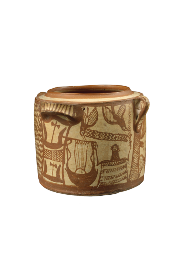 Πυξίδα με παράσταση κιθαρωδού