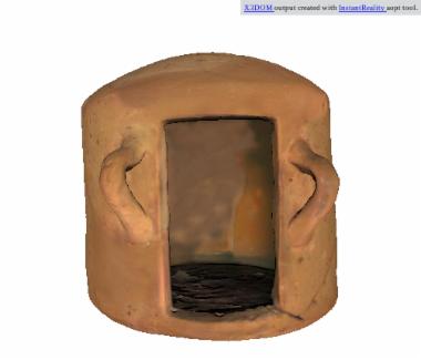 Πήλινο, κυλινδρικό αρχιτεκτονικό ομοίωμα τύπου «καλύβας (hut model)» [Π 3717]