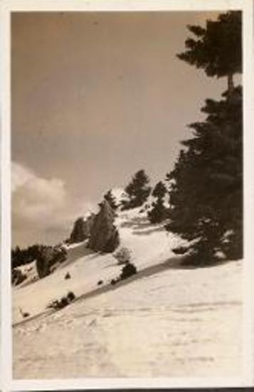 Mt. Cyllene with snow 1937