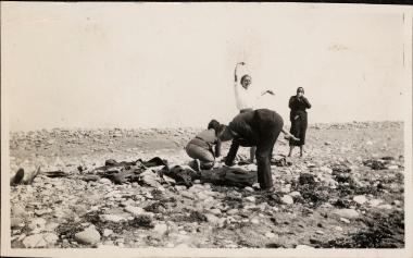 Crete, Hagia Triada. ASCSA students swimming