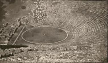 Epidaurus. View of empty theater from the top