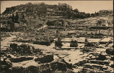 View of Lycabettus from the Athenian Agora
