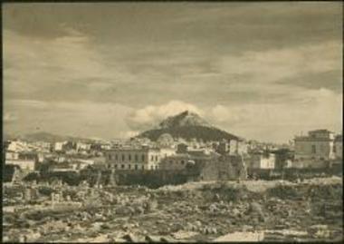 View of Lycabettus from the Athenian Agora