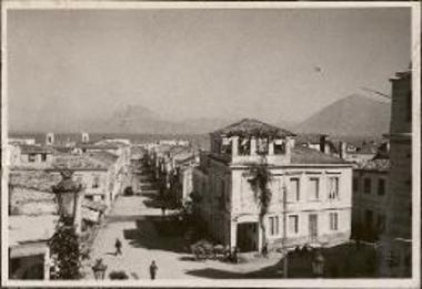 Patras. Main street with view towards the sea
