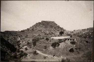 Karytaina. View of the town in the distance