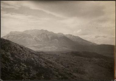 Arcadia. View of plains and mountain in the distance