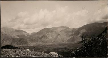 Arcadia. View of plains and mountain in the distance