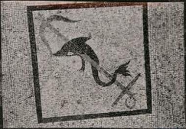 Delos. Dolphin mosaic