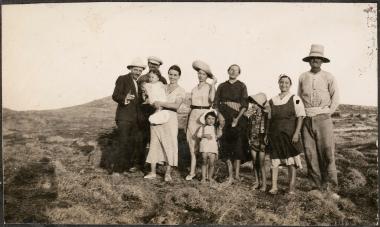 Melos. Group of village people on cliff